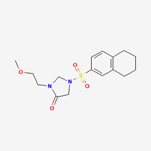 molecular formula C16H22N2O4S B7051006 3-(2-Methoxyethyl)-1-(5,6,7,8-tetrahydronaphthalen-2-ylsulfonyl)imidazolidin-4-one 