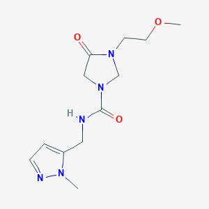 3-(2-methoxyethyl)-N-[(2-methylpyrazol-3-yl)methyl]-4-oxoimidazolidine-1-carboxamide