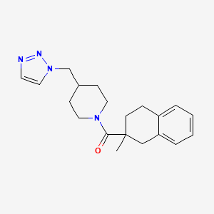 molecular formula C20H26N4O B7051022 (2-methyl-3,4-dihydro-1H-naphthalen-2-yl)-[4-(triazol-1-ylmethyl)piperidin-1-yl]methanone 