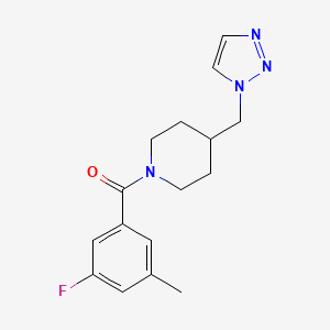 (3-Fluoro-5-methylphenyl)-[4-(triazol-1-ylmethyl)piperidin-1-yl]methanone