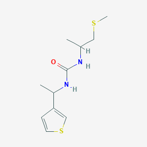 1-(1-Methylsulfanylpropan-2-yl)-3-(1-thiophen-3-ylethyl)urea