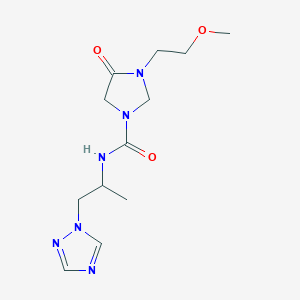 3-(2-methoxyethyl)-4-oxo-N-[1-(1,2,4-triazol-1-yl)propan-2-yl]imidazolidine-1-carboxamide