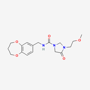 N-(3,4-dihydro-2H-1,5-benzodioxepin-7-ylmethyl)-3-(2-methoxyethyl)-4-oxoimidazolidine-1-carboxamide