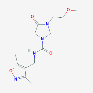 N-[(3,5-dimethyl-1,2-oxazol-4-yl)methyl]-3-(2-methoxyethyl)-4-oxoimidazolidine-1-carboxamide