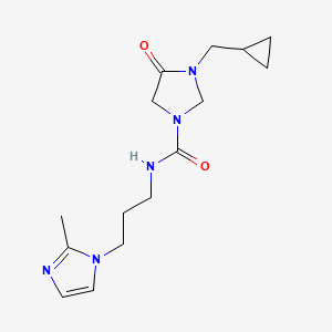 3-(cyclopropylmethyl)-N-[3-(2-methylimidazol-1-yl)propyl]-4-oxoimidazolidine-1-carboxamide