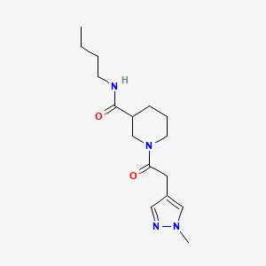 N-butyl-1-[2-(1-methylpyrazol-4-yl)acetyl]piperidine-3-carboxamide