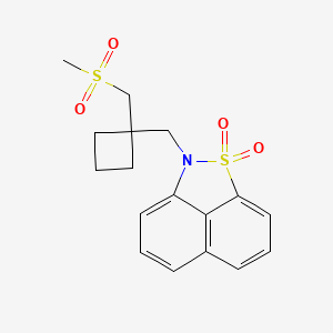 3-[[1-(Methylsulfonylmethyl)cyclobutyl]methyl]-2lambda6-thia-3-azatricyclo[6.3.1.04,12]dodeca-1(11),4,6,8(12),9-pentaene 2,2-dioxide