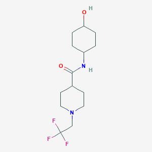 molecular formula C14H23F3N2O2 B7051167 N-(4-hydroxycyclohexyl)-1-(2,2,2-trifluoroethyl)piperidine-4-carboxamide 