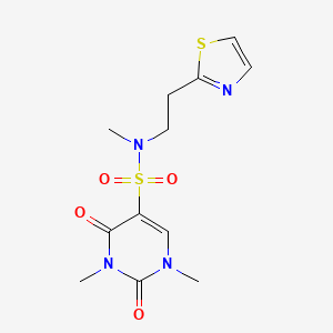 N,1,3-trimethyl-2,4-dioxo-N-[2-(1,3-thiazol-2-yl)ethyl]pyrimidine-5-sulfonamide