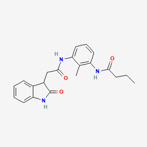 N-[2-methyl-3-[[2-(2-oxo-1,3-dihydroindol-3-yl)acetyl]amino]phenyl]butanamide