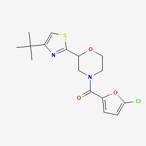 [2-(4-Tert-butyl-1,3-thiazol-2-yl)morpholin-4-yl]-(5-chlorofuran-2-yl)methanone