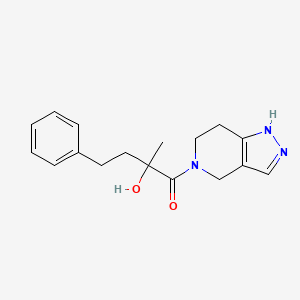 2-Hydroxy-2-methyl-4-phenyl-1-(1,4,6,7-tetrahydropyrazolo[4,3-c]pyridin-5-yl)butan-1-one