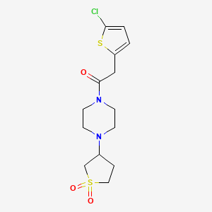 2-(5-Chlorothiophen-2-yl)-1-[4-(1,1-dioxothiolan-3-yl)piperazin-1-yl]ethanone