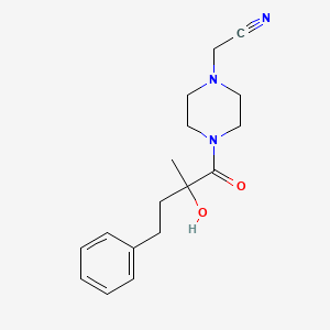 2-[4-(2-Hydroxy-2-methyl-4-phenylbutanoyl)piperazin-1-yl]acetonitrile