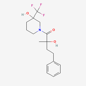 2-Hydroxy-1-[3-hydroxy-3-(trifluoromethyl)piperidin-1-yl]-2-methyl-4-phenylbutan-1-one