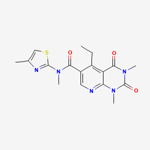 5-ethyl-N,1,3-trimethyl-N-(4-methyl-1,3-thiazol-2-yl)-2,4-dioxopyrido[2,3-d]pyrimidine-6-carboxamide