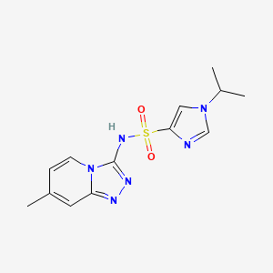 N-(7-methyl-[1,2,4]triazolo[4,3-a]pyridin-3-yl)-1-propan-2-ylimidazole-4-sulfonamide