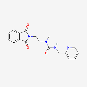 molecular formula C18H18N4O3 B7051286 1-[2-(1,3-Dioxoisoindol-2-yl)ethyl]-1-methyl-3-(pyridin-2-ylmethyl)urea 