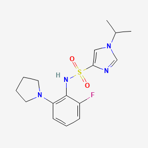 N-(2-fluoro-6-pyrrolidin-1-ylphenyl)-1-propan-2-ylimidazole-4-sulfonamide