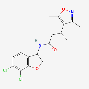 N-(6,7-dichloro-2,3-dihydro-1-benzofuran-3-yl)-3-(3,5-dimethyl-1,2-oxazol-4-yl)butanamide