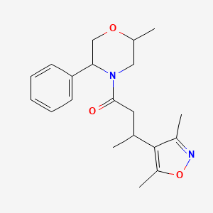 3-(3,5-Dimethyl-1,2-oxazol-4-yl)-1-(2-methyl-5-phenylmorpholin-4-yl)butan-1-one