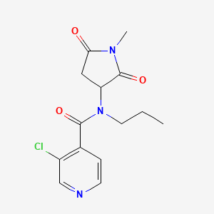 3-chloro-N-(1-methyl-2,5-dioxopyrrolidin-3-yl)-N-propylpyridine-4-carboxamide