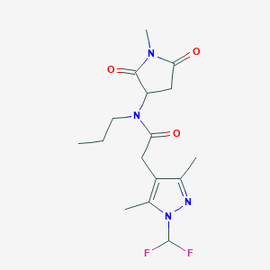 2-[1-(difluoromethyl)-3,5-dimethylpyrazol-4-yl]-N-(1-methyl-2,5-dioxopyrrolidin-3-yl)-N-propylacetamide