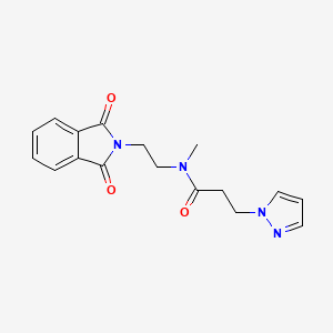 N-[2-(1,3-dioxoisoindol-2-yl)ethyl]-N-methyl-3-pyrazol-1-ylpropanamide