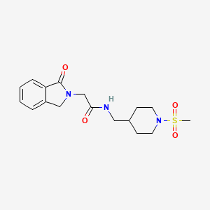 N-[(1-methylsulfonylpiperidin-4-yl)methyl]-2-(3-oxo-1H-isoindol-2-yl)acetamide