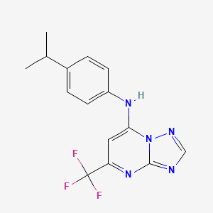 N-(4-propan-2-ylphenyl)-5-(trifluoromethyl)-[1,2,4]triazolo[1,5-a]pyrimidin-7-amine