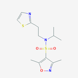 3,5-dimethyl-N-propan-2-yl-N-[2-(1,3-thiazol-2-yl)ethyl]-1,2-oxazole-4-sulfonamide