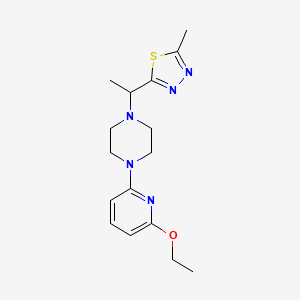 2-[1-[4-(6-Ethoxypyridin-2-yl)piperazin-1-yl]ethyl]-5-methyl-1,3,4-thiadiazole