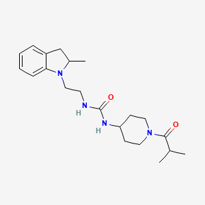 1-[2-(2-Methyl-2,3-dihydroindol-1-yl)ethyl]-3-[1-(2-methylpropanoyl)piperidin-4-yl]urea