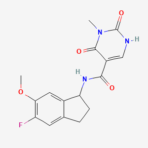 N-(5-fluoro-6-methoxy-2,3-dihydro-1H-inden-1-yl)-3-methyl-2,4-dioxo-1H-pyrimidine-5-carboxamide