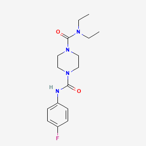 molecular formula C16H23FN4O2 B7051420 4-N,4-N-diethyl-1-N-(4-fluorophenyl)piperazine-1,4-dicarboxamide 