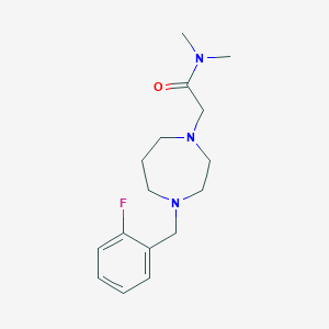 2-[4-[(2-fluorophenyl)methyl]-1,4-diazepan-1-yl]-N,N-dimethylacetamide