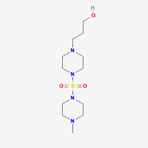 3-[4-(4-Methylpiperazin-1-yl)sulfonylpiperazin-1-yl]propan-1-ol