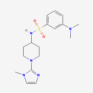 molecular formula C17H25N5O2S B7051474 3-(dimethylamino)-N-[1-(1-methylimidazol-2-yl)piperidin-4-yl]benzenesulfonamide 