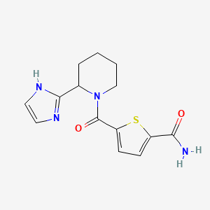 5-[2-(1H-imidazol-2-yl)piperidine-1-carbonyl]thiophene-2-carboxamide