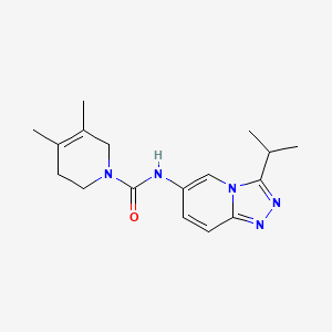 4,5-dimethyl-N-(3-propan-2-yl-[1,2,4]triazolo[4,3-a]pyridin-6-yl)-3,6-dihydro-2H-pyridine-1-carboxamide