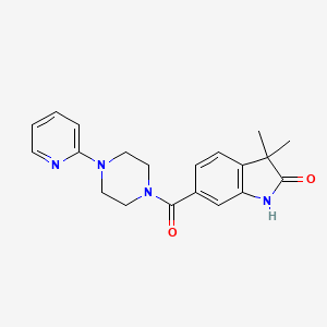 3,3-dimethyl-6-(4-pyridin-2-ylpiperazine-1-carbonyl)-1H-indol-2-one