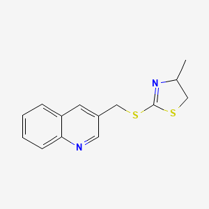 4-Methyl-2-(quinolin-3-ylmethylsulfanyl)-4,5-dihydro-1,3-thiazole