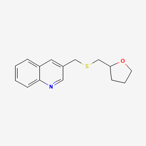 3-(Oxolan-2-ylmethylsulfanylmethyl)quinoline