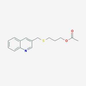 3-(Quinolin-3-ylmethylsulfanyl)propyl acetate