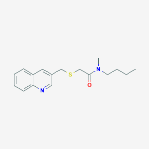 N-butyl-N-methyl-2-(quinolin-3-ylmethylsulfanyl)acetamide