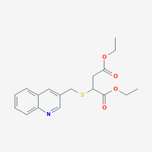 molecular formula C18H21NO4S B7051578 Diethyl 2-(quinolin-3-ylmethylsulfanyl)butanedioate 