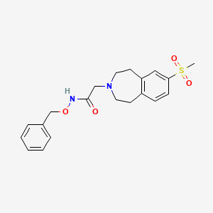 molecular formula C20H24N2O4S B7051583 2-(7-methylsulfonyl-1,2,4,5-tetrahydro-3-benzazepin-3-yl)-N-phenylmethoxyacetamide 