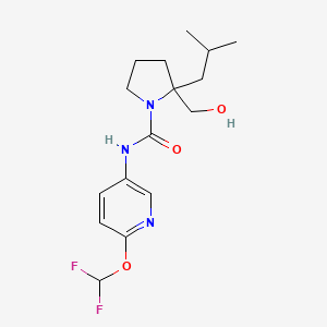 N-[6-(difluoromethoxy)pyridin-3-yl]-2-(hydroxymethyl)-2-(2-methylpropyl)pyrrolidine-1-carboxamide