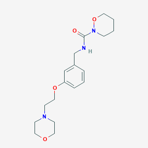 N-[[3-(2-morpholin-4-ylethoxy)phenyl]methyl]oxazinane-2-carboxamide