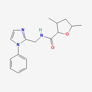 3,5-dimethyl-N-[(1-phenylimidazol-2-yl)methyl]oxolane-2-carboxamide